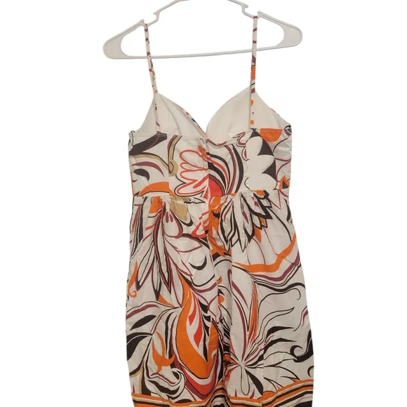 My Michelle Floral Mini Dress - Orange, Black, and White - Picture 3 of 3